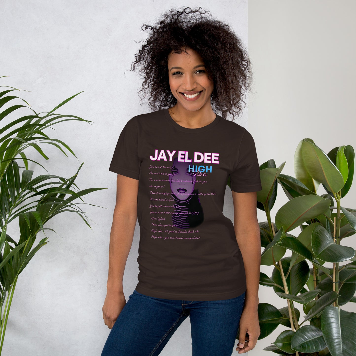 Unisex Jay El Dee "High Vibe" Lyrics t-shirt