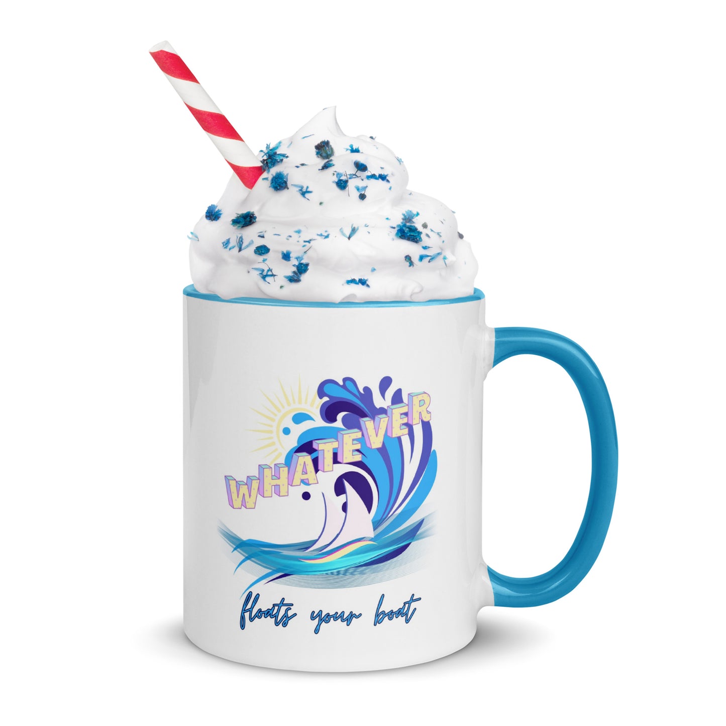 "Whatever Floats Your Boat" Mug with Color Inside - 11oz.